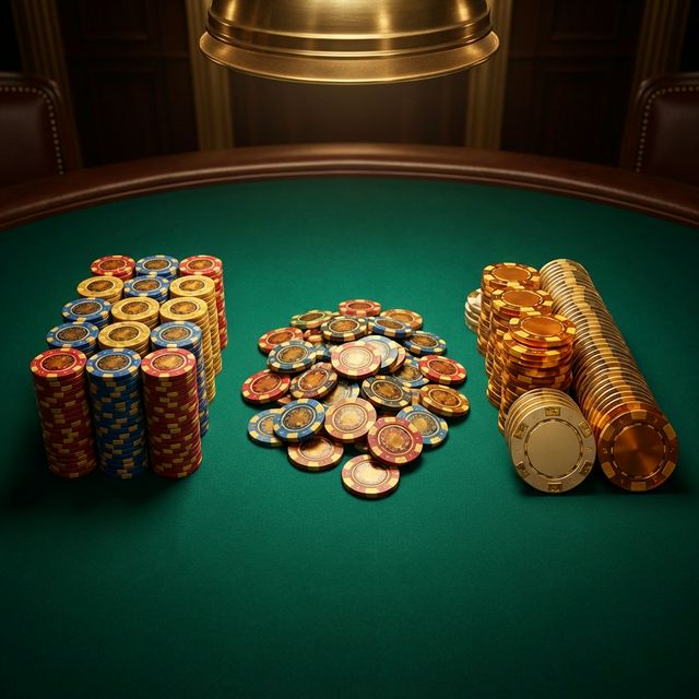 Player stacking chips