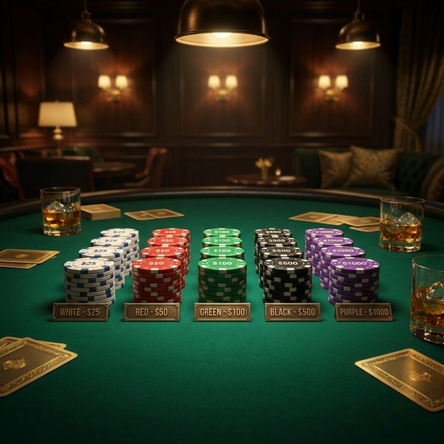 Poker tournament chip stacks